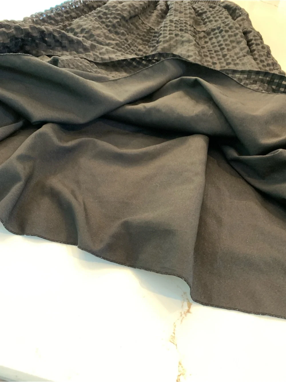 Black Midi Dress  Stretch Bodice Square Neck Bowtie Back Woman’s Size 16 NEW - Picture 8 of 13